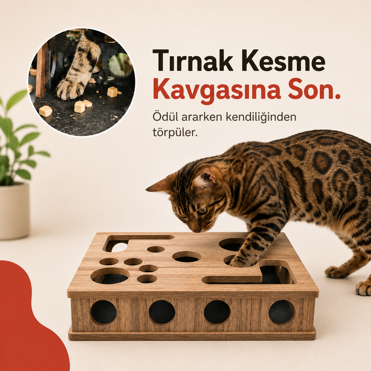 Patilus Tırnak Törpüleyen Tırmalama ve Oyun Kutusu